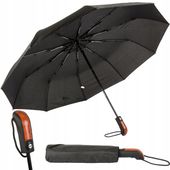 PARASOL MĘSKI DAMSKI PARASOLKA PEŁNY AUTOMAT CZARNA MOCNA WODOODPORNA