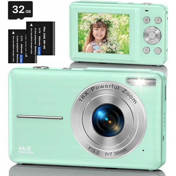 APARAT CYFROWY FOTOGRAFICZNY 16X Z KARTA 32GB I LAMPA BŁYSKOWA WYPEŁNIAJĄCA zdjęcie 1