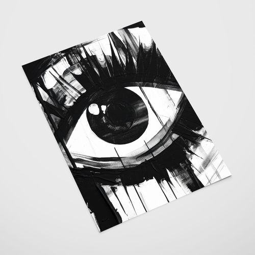 Plakat czarno białe oko 21x29,7 cm A4 na Arena.pl
