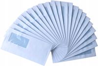 koperta dl biała sk samoklejąca 110x220 mm - okienko 90x45 mm - 100 szt.