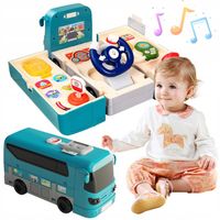 INTERAKTYWNY AUTOBUS EDUKACYJNY DLA MALUSZKA KIEROWNICA BUS BIEGI PREZENT