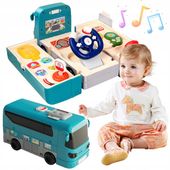 INTERAKTYWNY AUTOBUS EDUKACYJNY DLA MALUSZKA KIEROWNICA BUS BIEGI PREZENT