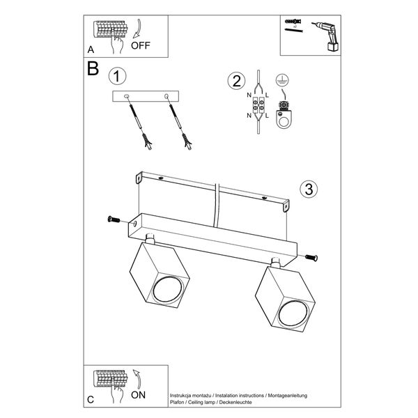 Plafon KEKE 2 dąb zdjęcie 5
