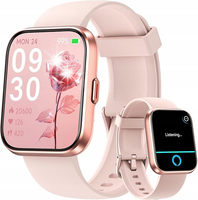 Smartwatch z funkcją telefonu i wbudowaną Alexą, 1,8'' różowy