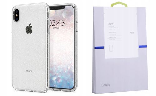 ETUI SPIGEN GLITTER IPHONE XS MAX + SZKŁO BENKS na Arena.pl