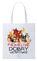 Dla Weterynarza Na Prezent Torba Eco Biała Shopper Z Nadrukiem Ze Zdjęciem