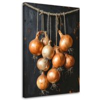 Obraz do kuchni restauracji baru jadalni, Złociste Cebule warzywa