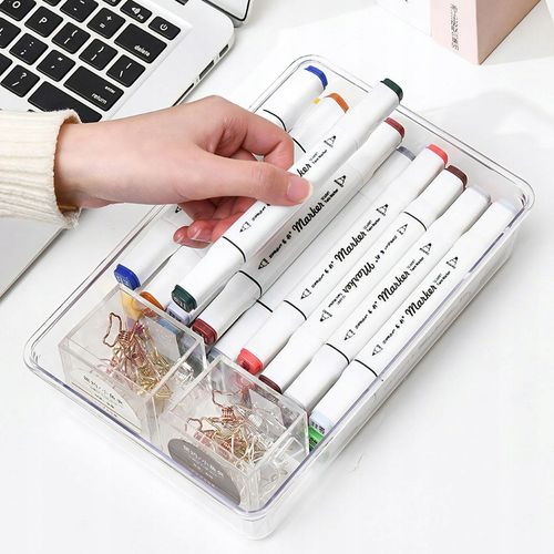 ORGANIZERY DO SZUFLADY NA PRZYBORY KOSMETYKI PRZEZROCZYSTE ZESTAW 25 na Arena.pl