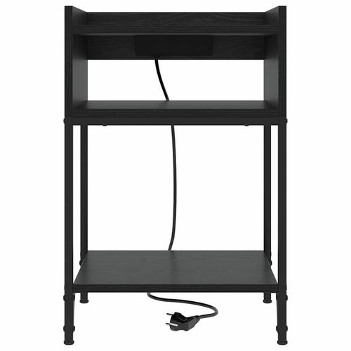 Stolik nocny z półką 2 pcs Czarny dąb 40 x 40 x 61 cm na Arena.pl