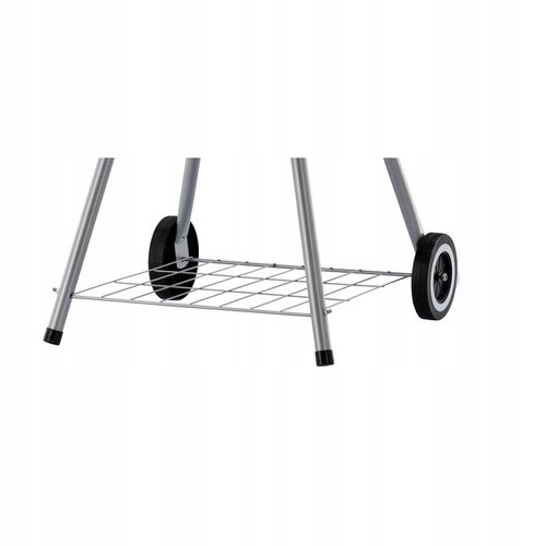 GRILL WĘGLOWY KULISTY Z POKRYWĄ, POPIELNIKIEM I KÓŁKAMI 66x57x85 CM na Arena.pl