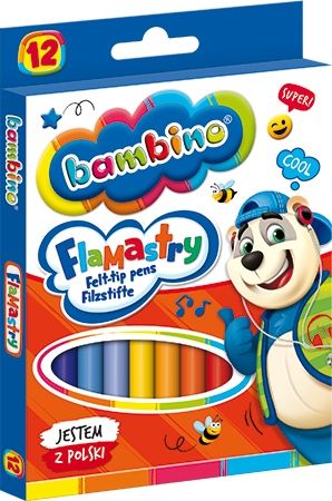 FLAMASTRY 12KOL BAMBINO A'10 1604 zdjęcie 1