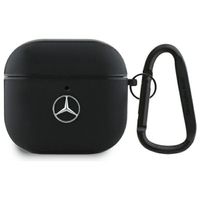 mercedes mea4cslbk airpods 4 cover       czarny/black leather metal
