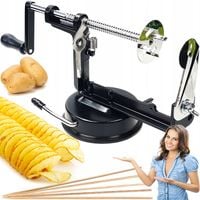 METALOWA MASZYNKA DO ZIEMNIAKÓW zakręconych CHIPSÓW FRYTEK SPIRALA MOCNA XL