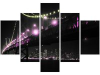 70 100CM OBRAZ 5 ELEM GOLDEN GATE BRIDGE TANEL TEEMUSK DRUK PŁÓTNO