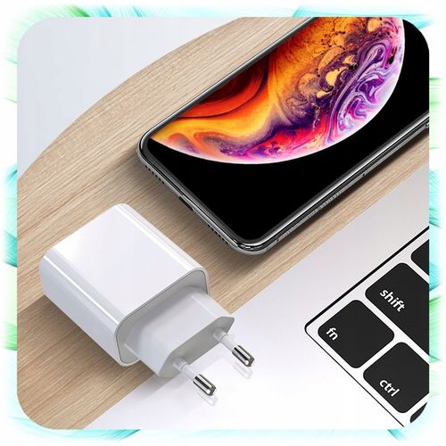 ŁADOWARKA SIECIOWA KOSTKA 2 Wejścia USB + TYP-C USB-C do Telefonu 25W biała na Arena.pl