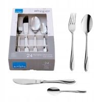 AMEFA WHISPER ZESTAW 24 SZTUĆCE NIERDZEWNE FALA BEZ NIKLU KOMPLET NA 6 OSÓB