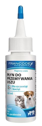 Francodex Płyn do uszu dla kociąt i szczeniąt 60ml [FR179136] na Arena.pl