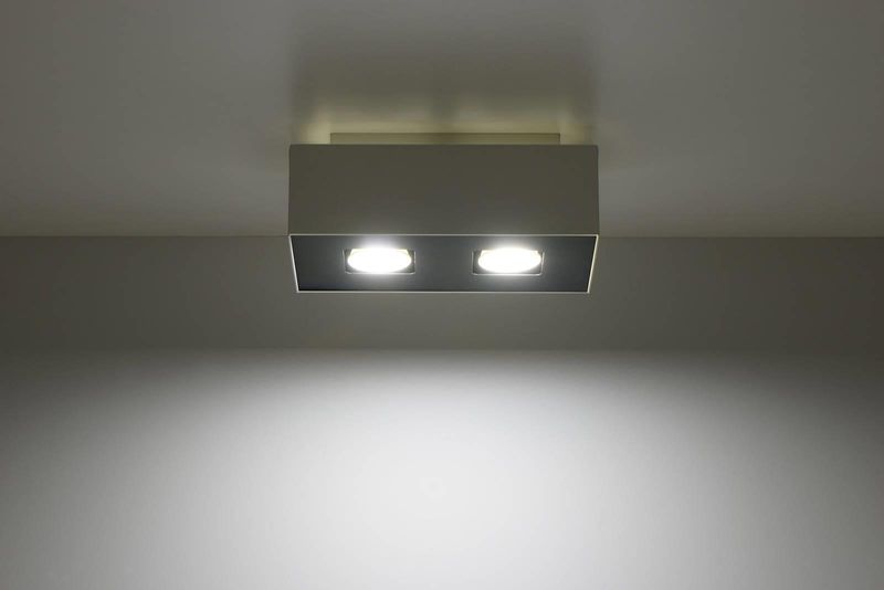 Downlight LAMPA sufitowa SL.0067 prostokątna OPRAWA metalowa biała zdjęcie 2
