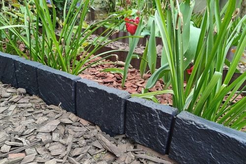 390 cm Piękna PALISADA OGRODOWA Szeroki Rant STEIN Kamień Łupany na Arena.pl