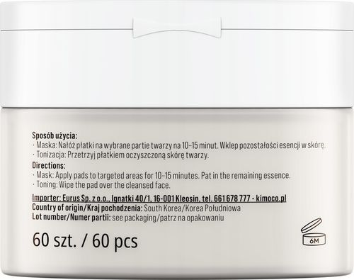 KIMOCO Glass Skin Płatki do twarzy nawilżające PADS 60 SZT na Arena.pl