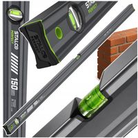 2X Poziomnica Aluminiowa 150cm Poziomica Stalco Perfect Vseries 2 libelle 1