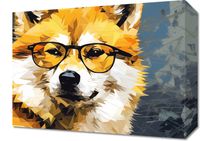 Obraz 40x30cm Intelektualny Psiak