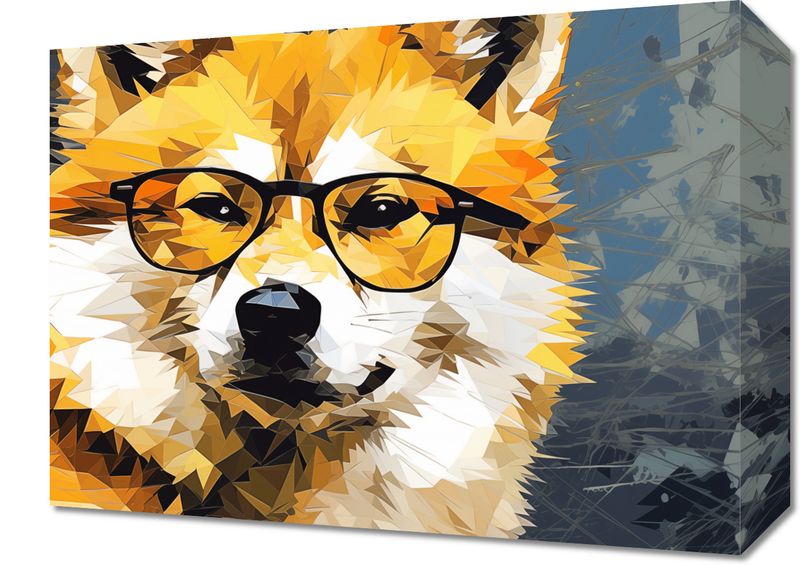 Obraz 40x30cm Intelektualny Psiak zdjęcie 1