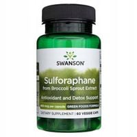 Swanson Sulforafan ekstrakt 400 mcg 60 kapsułek Kiełki Brokułu Brokuł