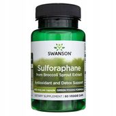 Swanson Sulforafan ekstrakt 400 mcg 60 kapsułek Kiełki Brokułu Brokuł