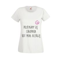 KOSZULKA T-SHIRT z napisem POZBYŁAM SIĘ CHŁOPAKA