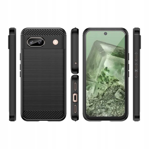 Spacecase Carbon Google Pixel 8A Black zdjęcie 4
