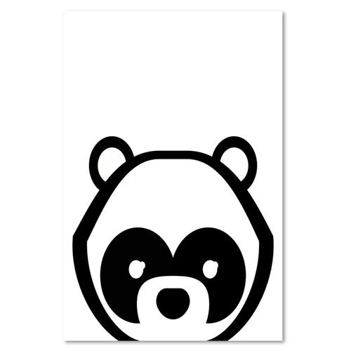 Obraz na płótnie – Canvas, kontrastowa panda 60x90 na Arena.pl