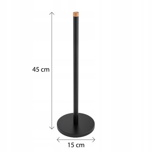 Stojak na papier toaletowy czarny do WC na 4 rolki bambus loft YOKA na Arena.pl