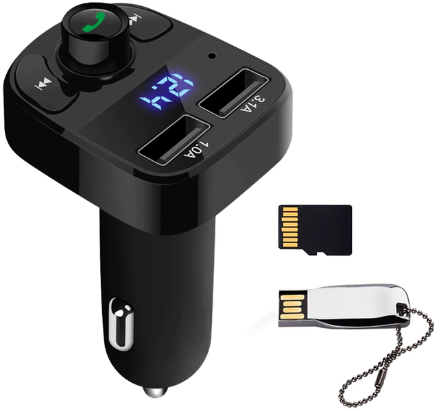TRANSMITER BLUETOOTH FM MP3 ŁADOWARKA ODTWARZACZ 2X USB AUDIO BT zdjęcie 8