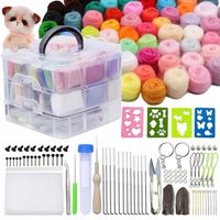 130 ELE DUŻY ZESTAW DO FILCOWANIA XXL CZESANKI IGŁY WEŁNA CZESANKOW