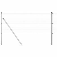 Ogrodzenie z słupkami Srebrny 0.5 x 100 m Stal