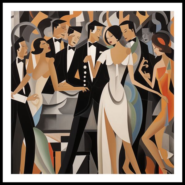Plakat 60x60cm Bal w Art Deco zdjęcie 3