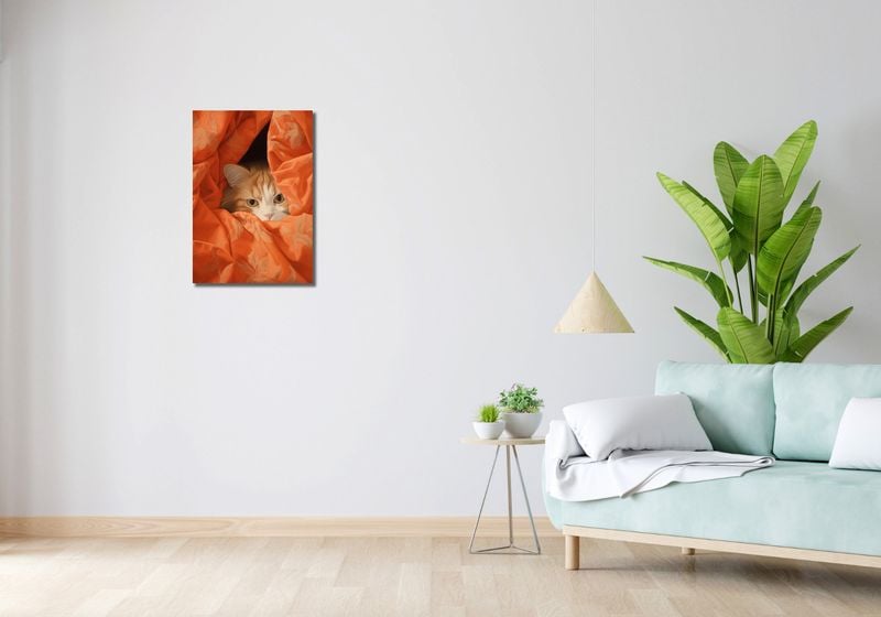 Obraz 40x60cm Ukryty Kot zdjęcie 2