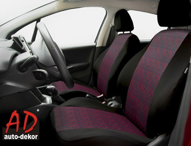 Pokrowce na fotele samochodowe PROFI Czerwone do DODGE CALIBER zdjęcie 3