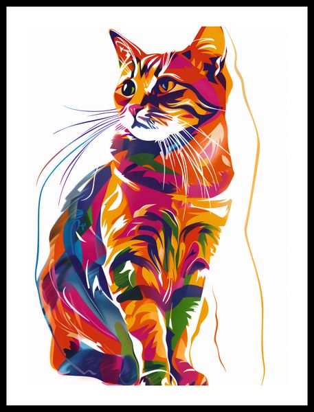 Plakat 40x55cm Nasycony Kot zdjęcie 3