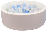 Suchy basen z ekoskóry z 300 piłeczkami biały,szary/biały, transparentny