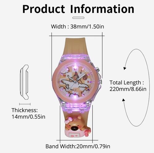 zegarek dziecięcy KAPIBARA dla dziewczynki dzieci ŚWIECĄCY i fosfowyzujący na Arena.pl