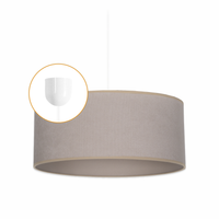 LAMPA WISZĄCA ŻYRANDOL SUFITOWA NOWOCZESNA E27 LED ABAŻUR 35 cm BEŻ kabel