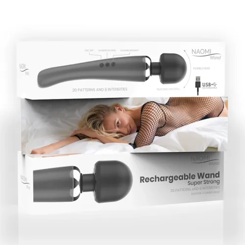 naomi wand super strong massager antracytowy, 20 trybow, usb na Arena.pl