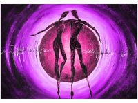 OBRAZ DRUK DANCING LOVE ABSTRAKCJA KOCHANKOWIE 3 KOLORY