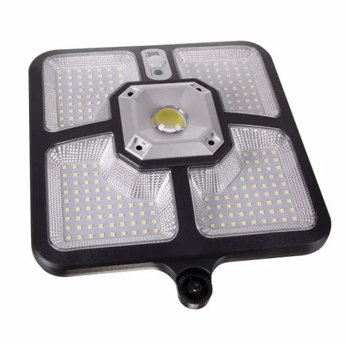 Lampa Solarna 220 LED 15 COB Ogrodowa Uliczna Czujnik Ruchu Zmierzchu Pilot na Arena.pl