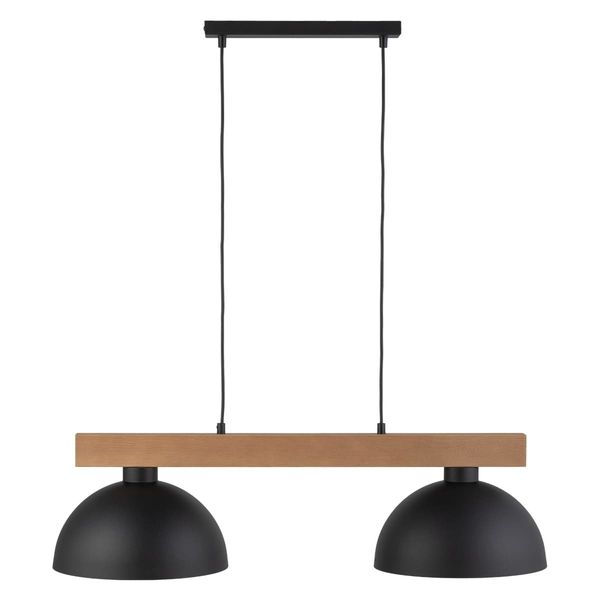 Podwójna lampa zwisająca rustykalna Oslo 4711 TK Lighting drewniana czarna zdjęcie 4