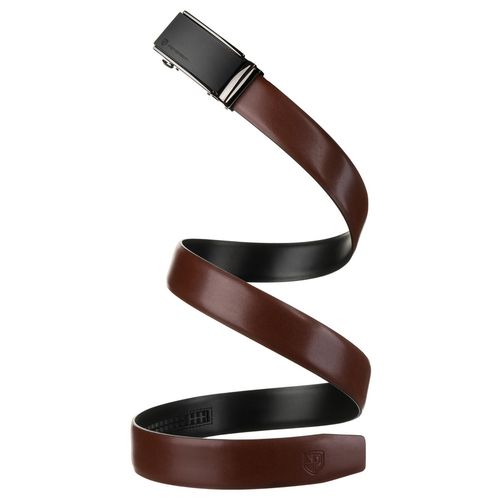 skórzany, brązowy pasek męski z automatyczną klamrą - peterson na Arena.pl