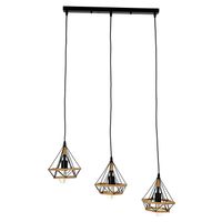 Potrójna lampa wisząca SIENA LOFT sznur jutowy i metal 3xE27 SUFITOWA