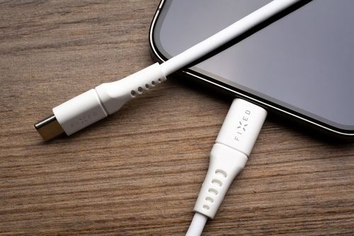 Kabel USB FIXED Kabel Liquid Silicone USB-C/Lightning 1,2m biały na Arena.pl